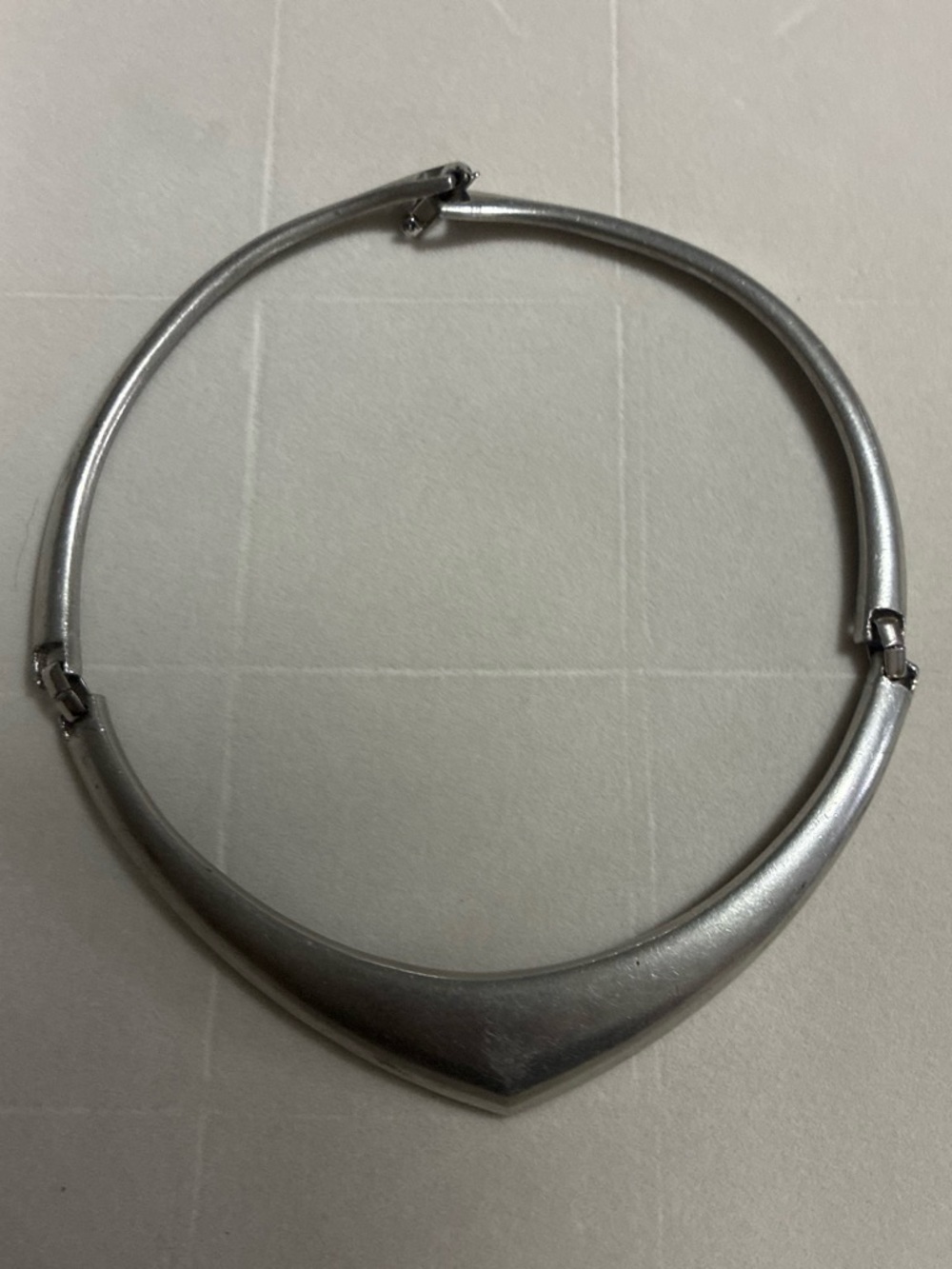 Silver Chevron Collar Necklace - Women Jewelry